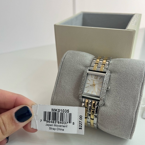 Michael Kors Mini Monroe Pavé Two-Tone Watch - Picture 12 of 14